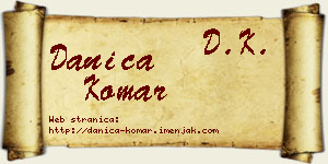 Danica Komar vizit kartica